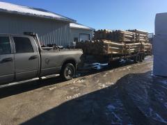 Load of cedar posts for local hardware store.