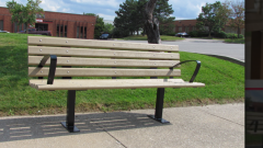 Standard park bench install.