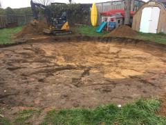 25' round above ground excavation