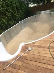 On - Ground pool prepped and ready for liner installation.