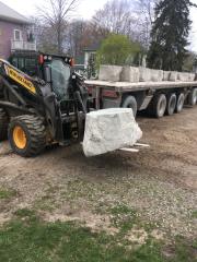 Big load of stone unloaded today.